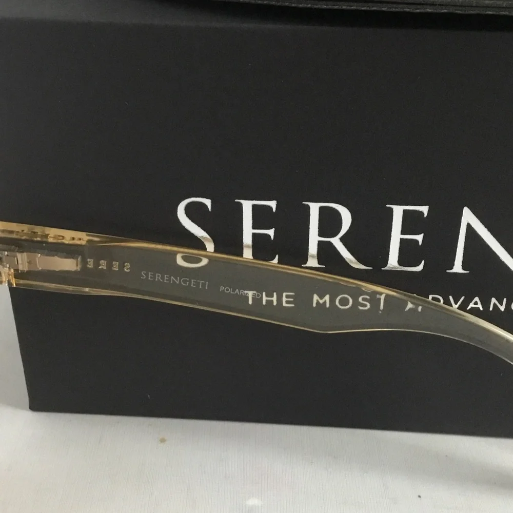 Serengeti Rolla  Women's Amber Crystal Frame Sunglasses Polarized.